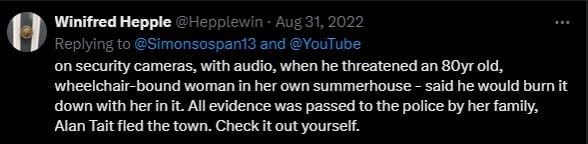 Winifred Heppie 80 year old lady comment