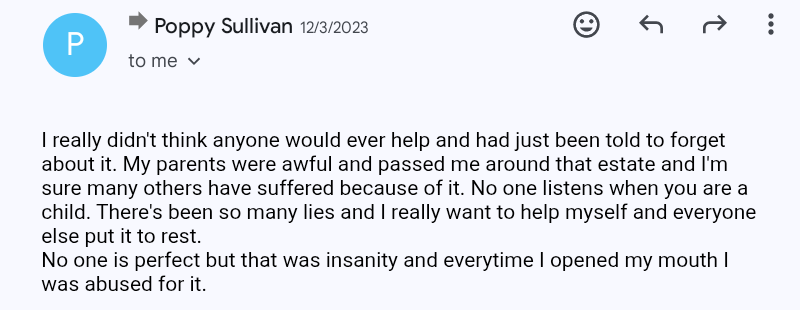 Poppy Lambert email 1