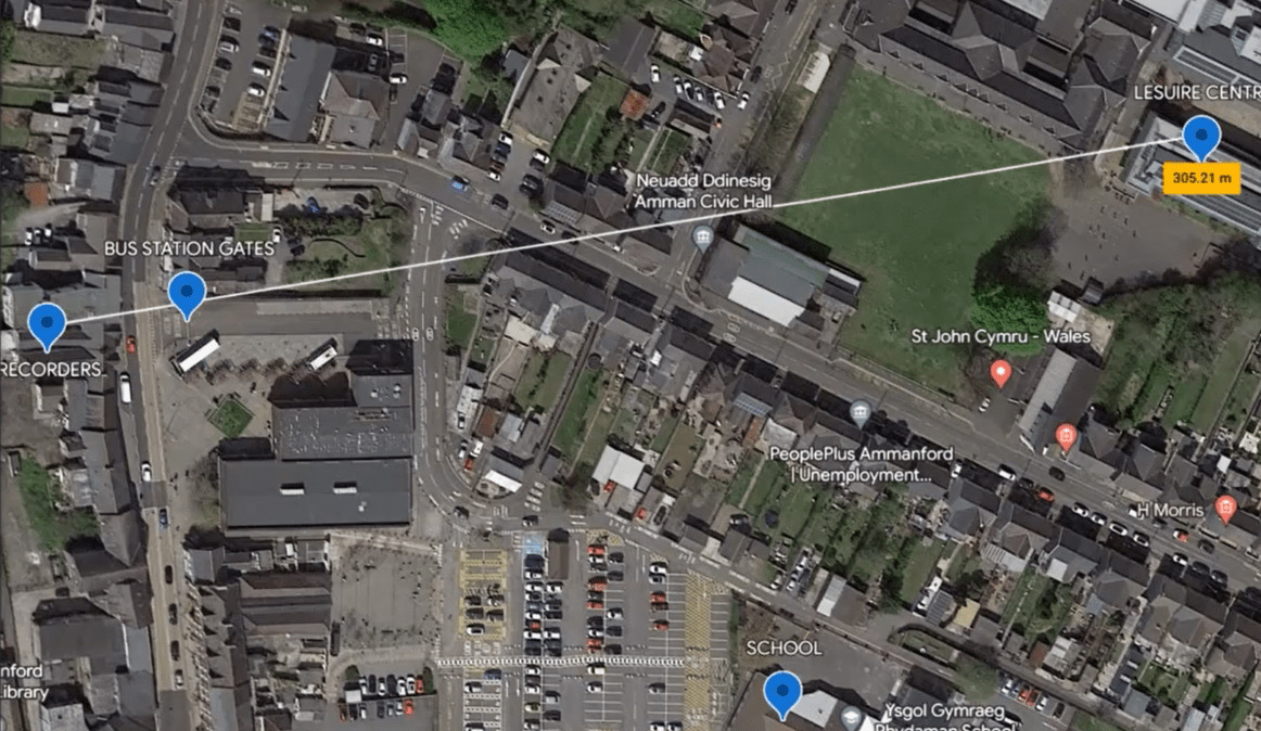 Leisure centre location map