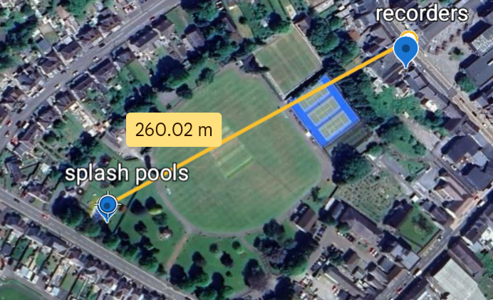 Splash pools location map